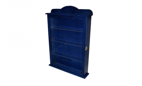 Vetrina porta oggetti in legno colore blu